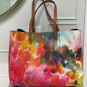 Tory Burch Kerrington watercolor tote bag